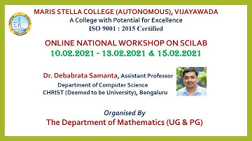 Day 3 :: ONLINE NATIONAL WORKSHOP ON SCILAB, Organized By The Department of Mathematics (UG & PG)
