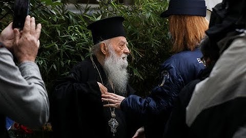 Orthodox priest shouts 