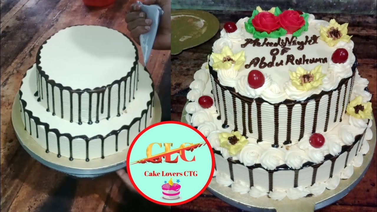 Two step round cake recipe and decorating idea in cake lovers CTG 