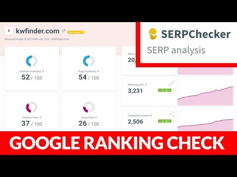 Google Ranking überprüfen / Check mit dem KWFinder SERPwatcher