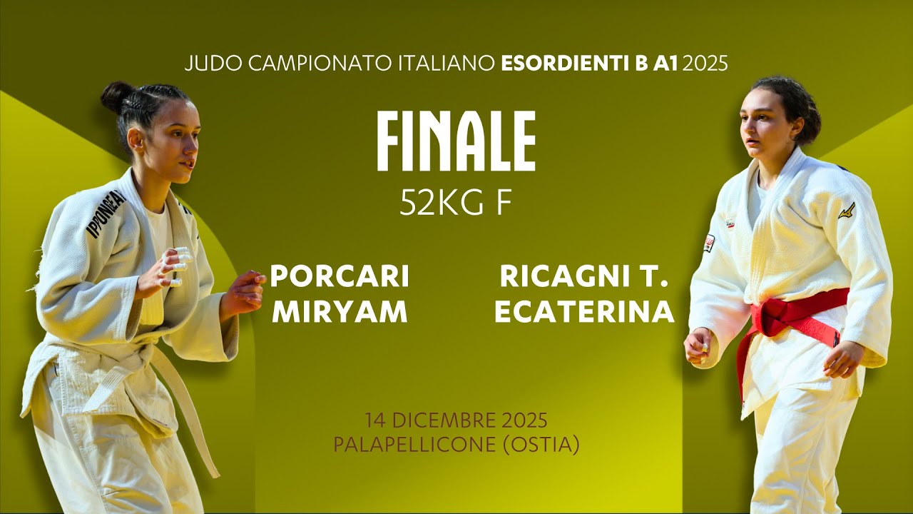 Judo 🥋 Finale 52kgF 🏆 PORCARI Miryam 🆚 RICAGNI TUDORICA Ecaterina 👉 ...