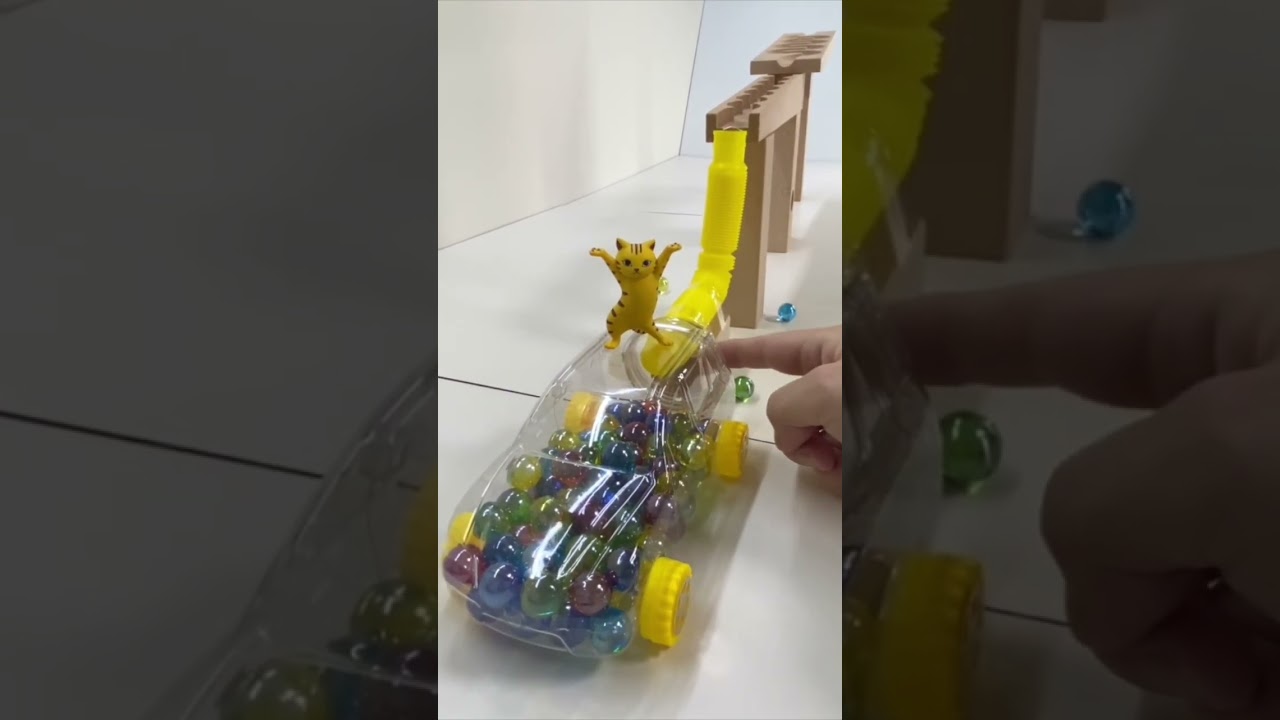 Marble Run ASMR ☆ HABA Wave & Rattling Slope, Skeleton Car 