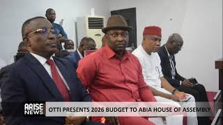 Otti Presents 2026 Budget To Abia House Of Embly