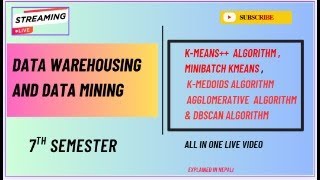 KMeans++, MiniBatch KMeans, K-Medoids, Agglomerative & DBSCAN | Important Numerical Questions | live