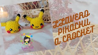 Llavero Pikachu amigurumi // Mini Pikachu a  crochet // Tejidos Val