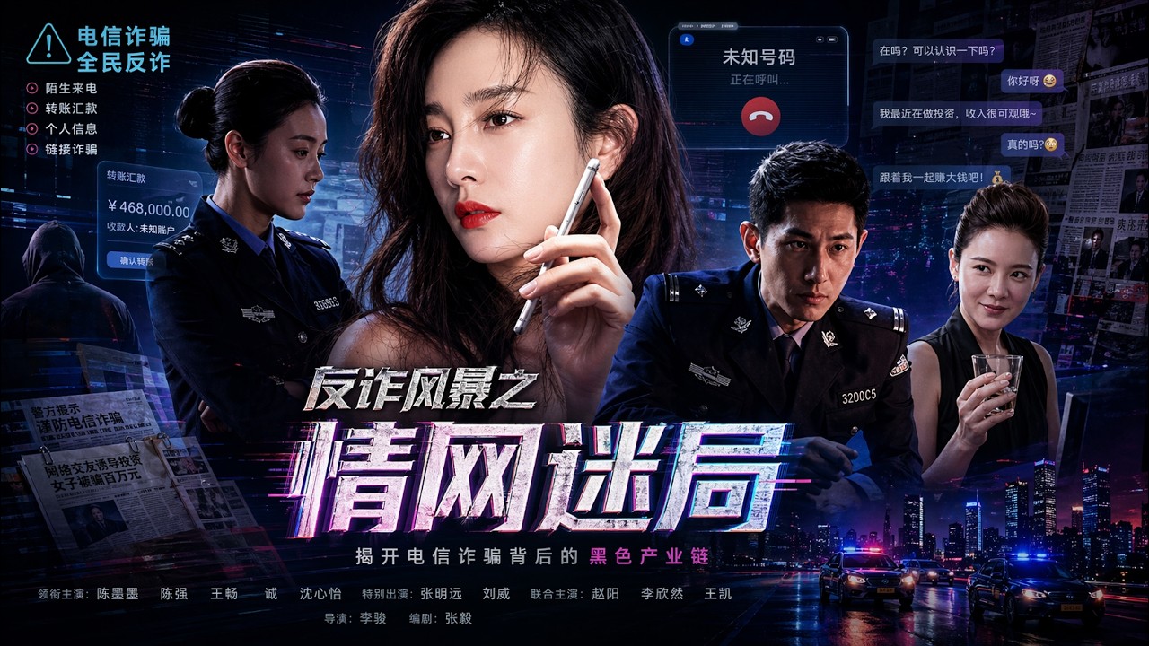 【反诈风暴之情网迷局】甜蜜网恋竟是致命陷阱！看警方如何拆解杀猪盘骗局！| 犯罪 / 剧情 | 何明翰 / 王瑞子 / 连凯 |