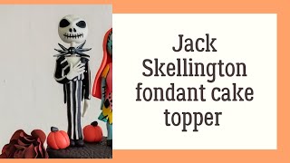 JACK SKELLINGTON fondant cake topper / TUTORIAL para pastel