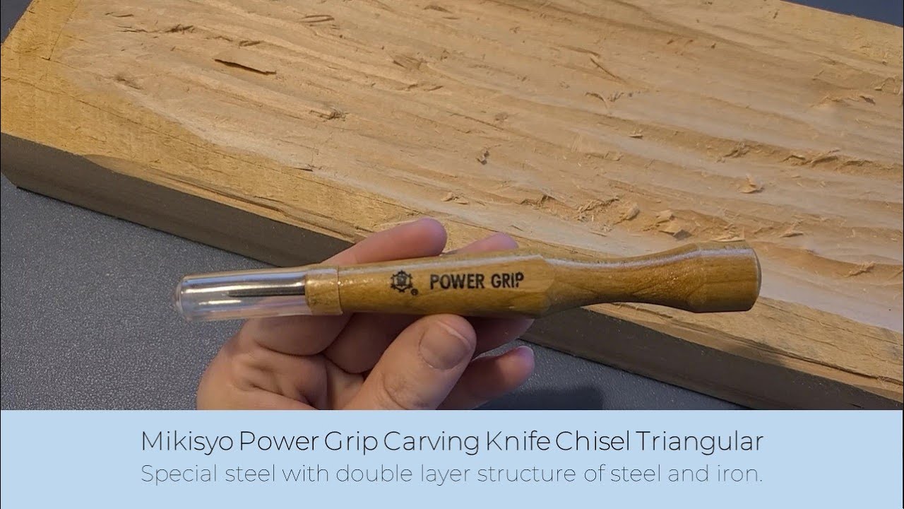 In Hand Review of Mikisyo Power Grip carving knife chisel