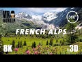 Mountains in the French Alps in 360 VR - 8K Stereoscopic Video