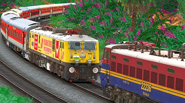 WAP7 to WAP4 TRAIN LOCOMOTIVE CHANGE | BUMPY RAILROAD | RAIL TRAIN SIMULATOR | NTG GAMING