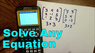 Matrices and the TI 84
