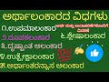 ಅರ್ಥಲಂಕಾರಗಳು‌ ಅರ್ಥ ಮತ್ತು ಉದಾಹರಣೆಗಳೊಂದಿಗೆ ವಿವರಣೆ✌️✍️💯