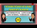 MATHEMATICAL LANGUAGE AND SYMBOL: VARIABLES || MATHEMATICS IN THE MODERN WORLD