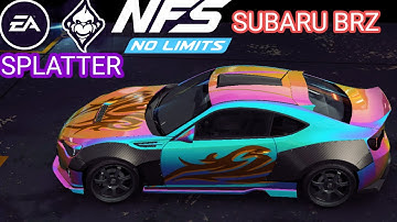 NFS No Limits - Subaru BRZ Splatter Livery | EA Racing Customization & Gameplay @mrbhgaming
