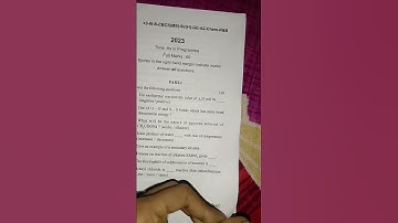 bsc physics honours 3rd semester GE-2 chemistry question paper 2023 #utkaluniversity