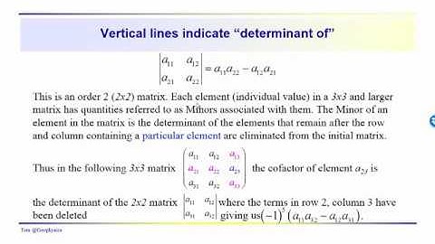 Geophysics: Seismic - matrix determinant