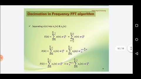 DIF FFT Algorithm