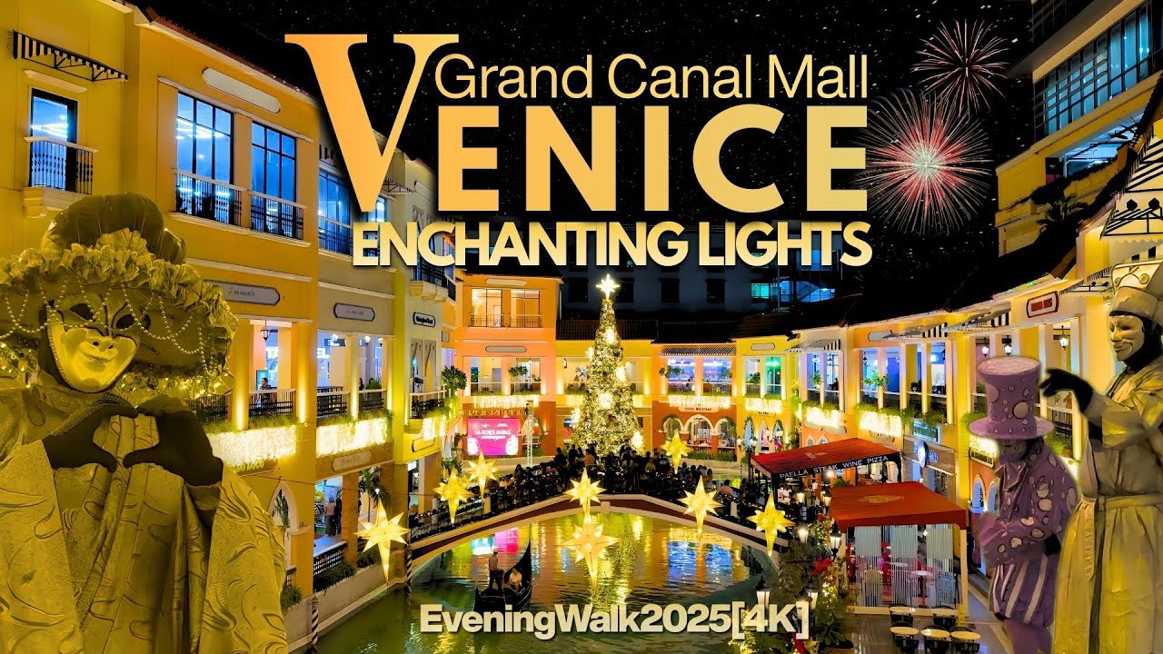 Venice Grand Canal Mall Christmas Ambiance | An Enchanting Holiday Night Walk in Manila's Italy 2025