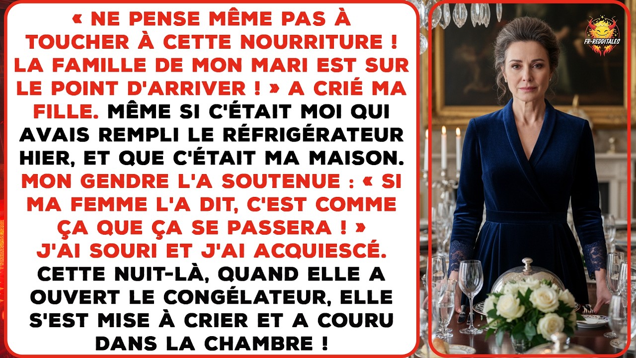 « Ne touche pas à la nourriture ! » a crié ma fille avant l’arrivée de sa belle-famille.