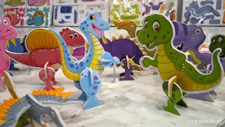 Paper toys. Dinosaurs. Games.
