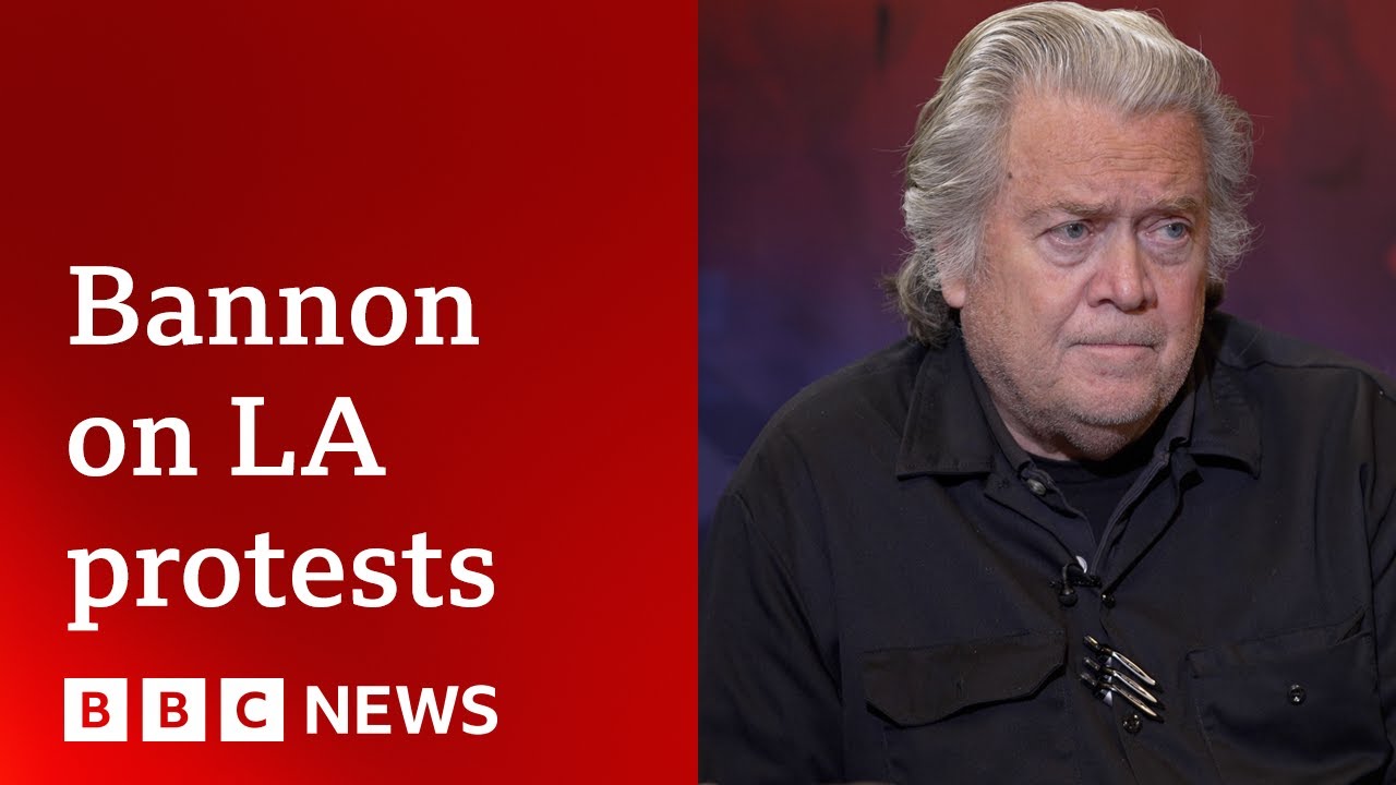 Steve Bannon says President Trump should "double down" on ICE raids after LA protests | BBC News