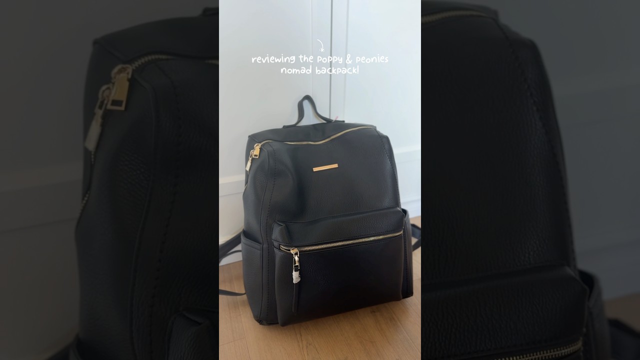 Poppy & Peonies Nomad Backpack Backpack Urban Style Bag Nomad Backpack Black Poppy And  main image 2