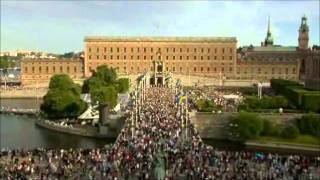 The Swedish anthem at the Swedish royal wedding 19th June 2010