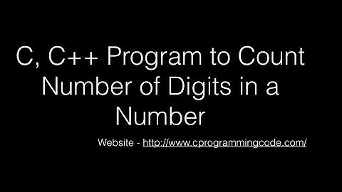 Program to Count Number of Digits in a Number