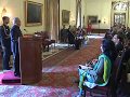 President Mukherjee recieves the first copy of the book "Netaji Subhash Chandra Bose and Germany"