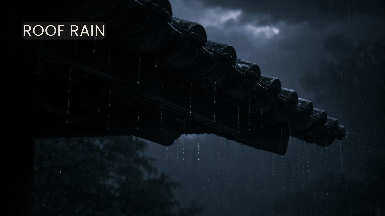 Rain on Roof with Distant Thunder – 10 Hours | Deep Sleep, Relaxation, No Music