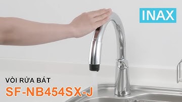 INAX SF-NB454SX-J - Vòi rửa bát cảm ứng nóng lạnh rút dây - VUATHIETBI.COM