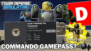 The Sad Thing About Commando Tower FORGETTEN? (Tower Defense Simulator) - Roblox screenshot 1