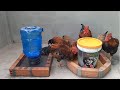 How to make a tray to feed the chicken, very simple without losing hygiene