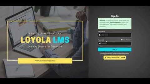 [TAMIL] Loyola LMS (LLMS) - Tutorial for Students & Password Reset