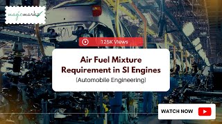 Air Fuel Mixture Requirement in SI Engines | Automobile Engineering