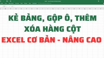 Kẻ bảng, gộp ô, thêm xóa hàng cột