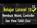 Belajar Laravel 10 Membuat Model, Controller Dan View Untuk Tabel Class