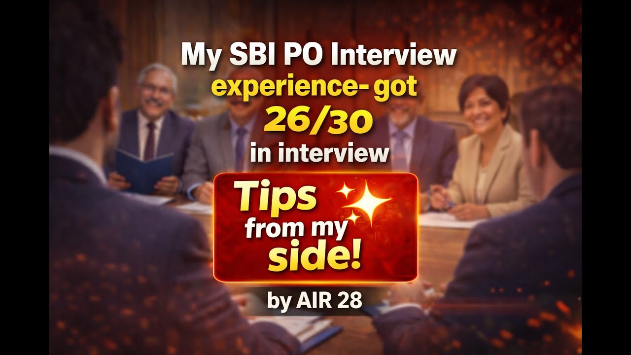 Sbi Innerview SBI PO Interview Experience 🔥 26/30 Marks | AIR 28 | Actual Questions ...
