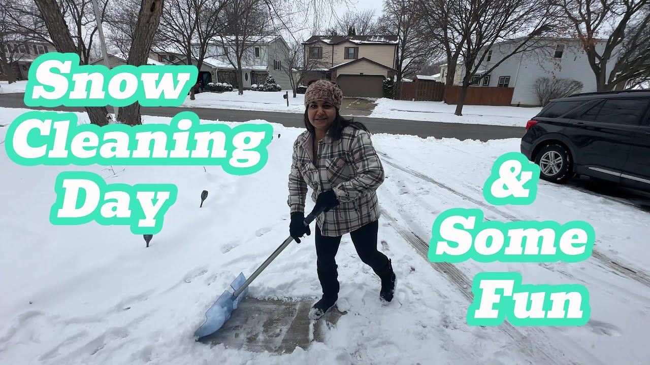 ️ Snow Cleanup & Backyard Fun! Sliding in the Snow Adventure ⛄🏂 - YouTube