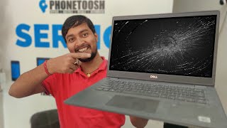 how to repair or replace broken laptop screen || Dell 3410