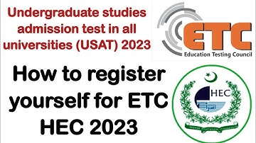 How to register entry test of etc hec | Online apply for USAT | Education Testing Council 2023 #etc