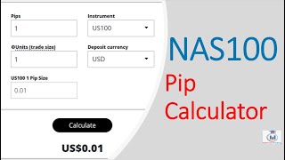 NAS100 Pip Calculator - Explained With Example