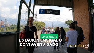 Walking Estación Envigado Metro de Medellín CC Viva envigado ASMR 🇨🇴 Sin Destino