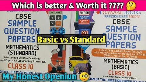 Standard vs Basic mathematics oswal sample paper | worth it or not?? | My Honest Openiun 🧐