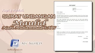 Contoh Surat Undangan Dalam Rangka Memperingati Maulid Nabi Muhammad SAW Contoh Surat Undangan Dalam Rangka Memperingati Maulid Nabi Muhammad SAW