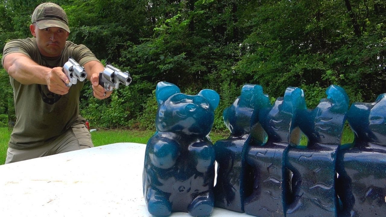Hand Cannons vs GIANT Gummy Bears 🐻