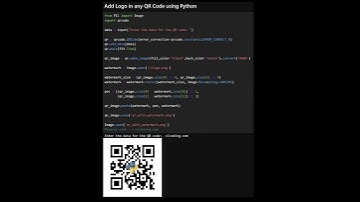 Add Logo in any QR Code using Python #ai #coding #datastructuresandalgorithmsinpython
