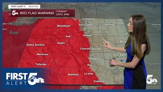 Well above-average temperatures will continue into Sunday along with a fire danger risk