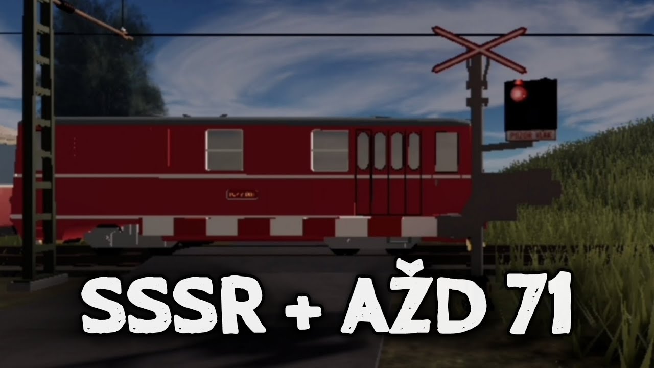 Železniční přejezd Třebušín [SSSR+AŽD 71] - 30.5. + 2.6.2025 / Czech level crossing (ROBLOX)