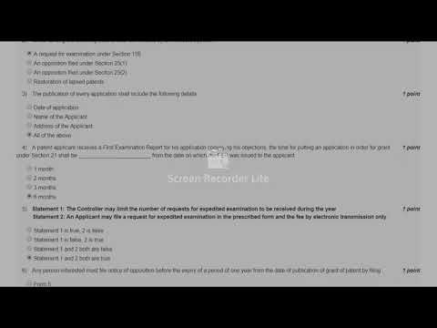 NPTEL Assignment 5 Answer Key for Patent Law of Engineers and Science Applications